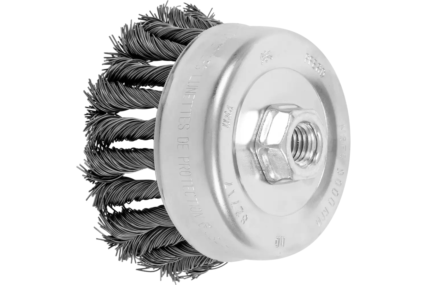 Picture of Pferd Combitwist® Knot Wire Cup Brush 4" Dia. .023 Carbon Steel 5/8-11" Thread